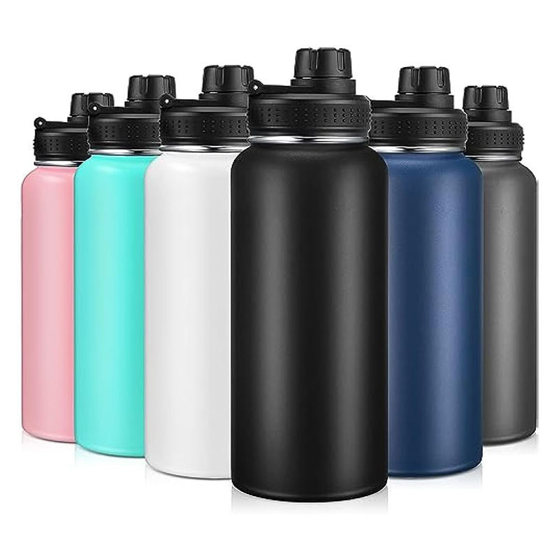 Wholesale Logo 32oz Wide Mouth Sport Thermal Drink Jug Double Wall Vacuum Insulated 304 Stainless Steel Water Bottle
