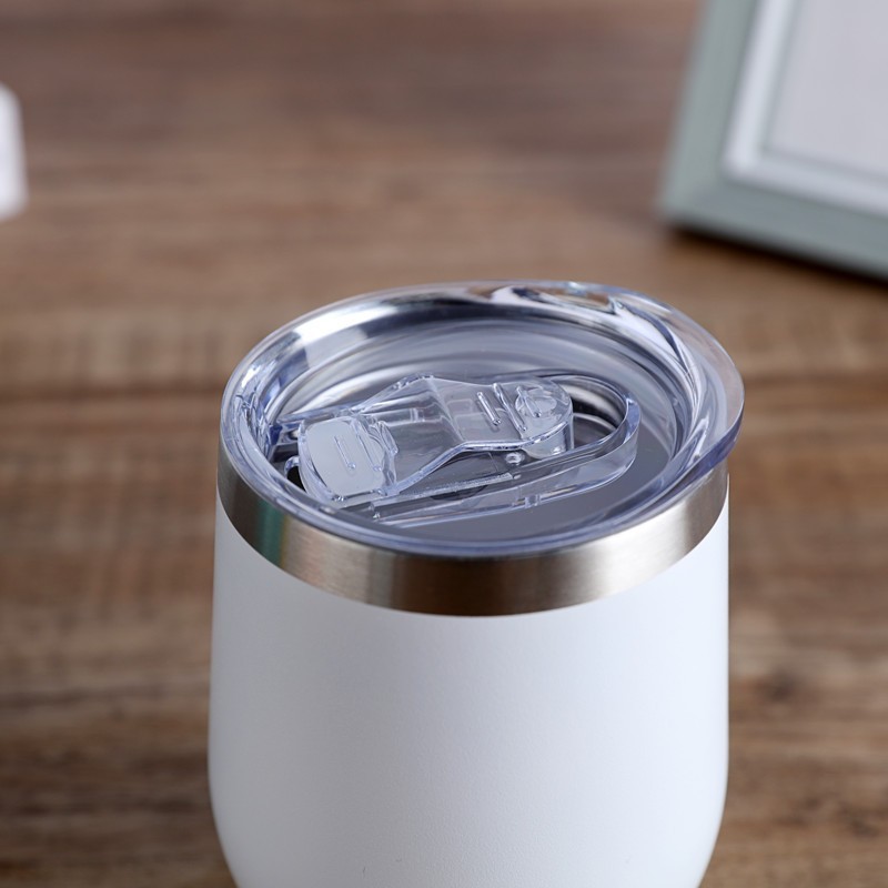 Wine Tumblers Wholesale Bulk Classic Insulated Travel Mugs 12oz Egg Shaped Thermal Cups With Straw Iced Wine Beer for Party