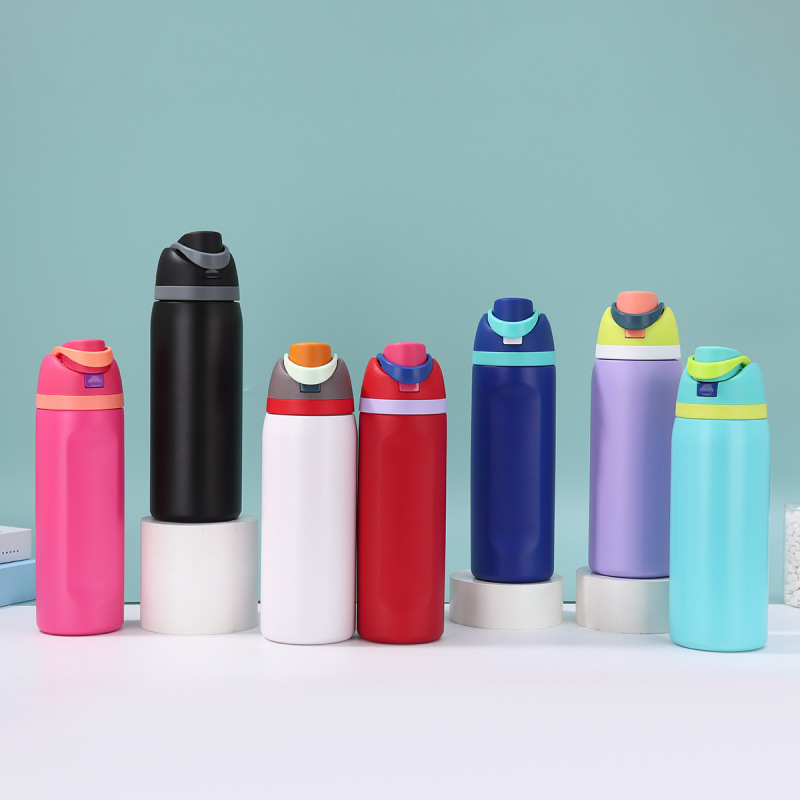 Custom Vacuum Thermos Cup 304 Stainless Steel Double Walled Large Capacity Sports 6-12h Thermal Insulated Water Bottle Flasks
