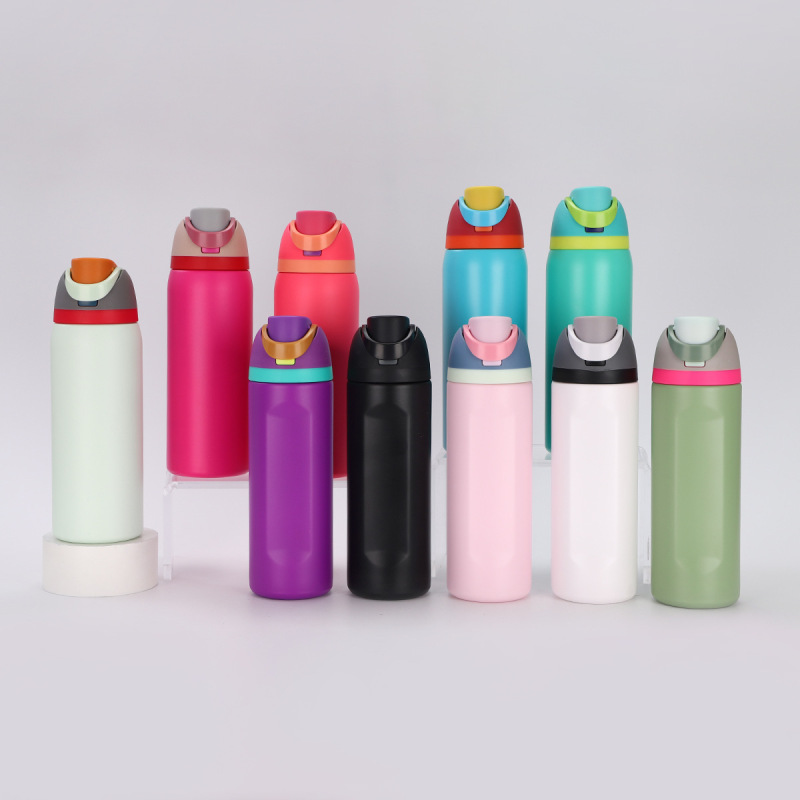 Custom Vacuum Thermos Cup 304 Stainless Steel Double Walled Large Capacity Sports 6-12h Thermal Insulated Water Bottle Flasks