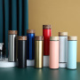 Wood Grain Lid Cover Straight Termos Stainless Steel Flask Thermos Wooden Pattern Lid Thermal Cup Water Bottle with Tea Infuser