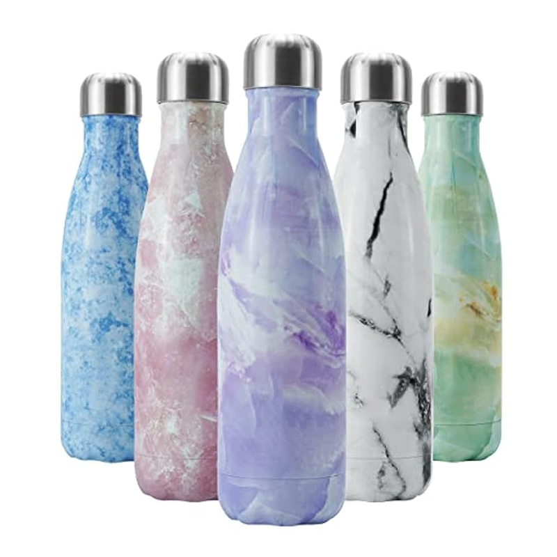 17oz Stainless Steel Water Bottle With Narrow Mouth Cola Shaped Vacuum Flask Sport Gym Custom Logo Direct Drinking Outdoor Tours