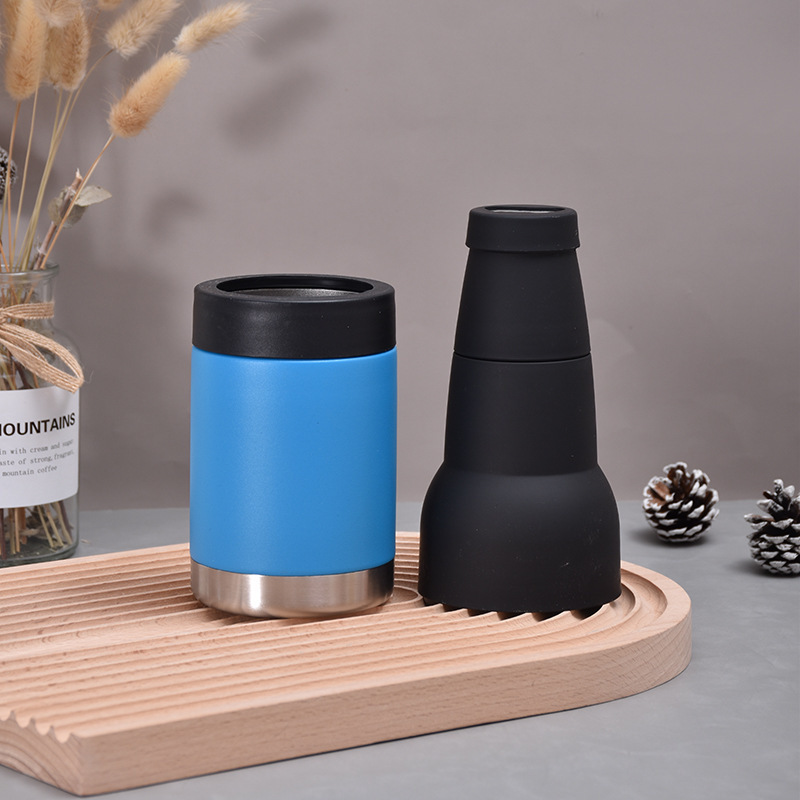 12oz Metal Insulated Double Wall Stainless Steel Thermal Beer Can Cup Insulated Bottle Drink Tumbler Holder Can Cooler