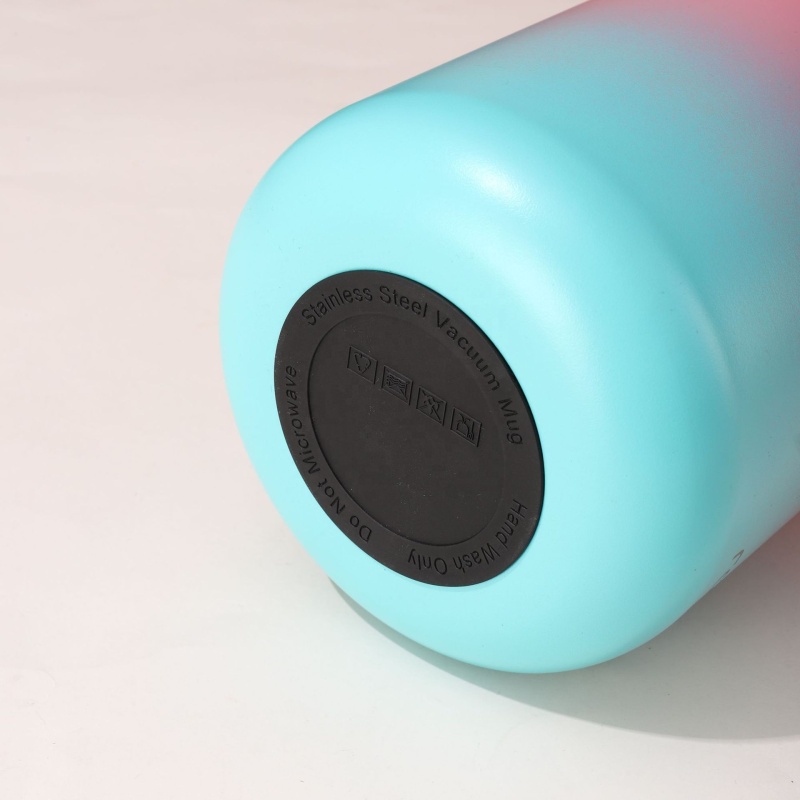 New Gradient Pink 304 Stainless Steel Large Cup Outdoor Gym Gallon Water Jug Outdoor Sport Water Kettle with a Carrying Rope