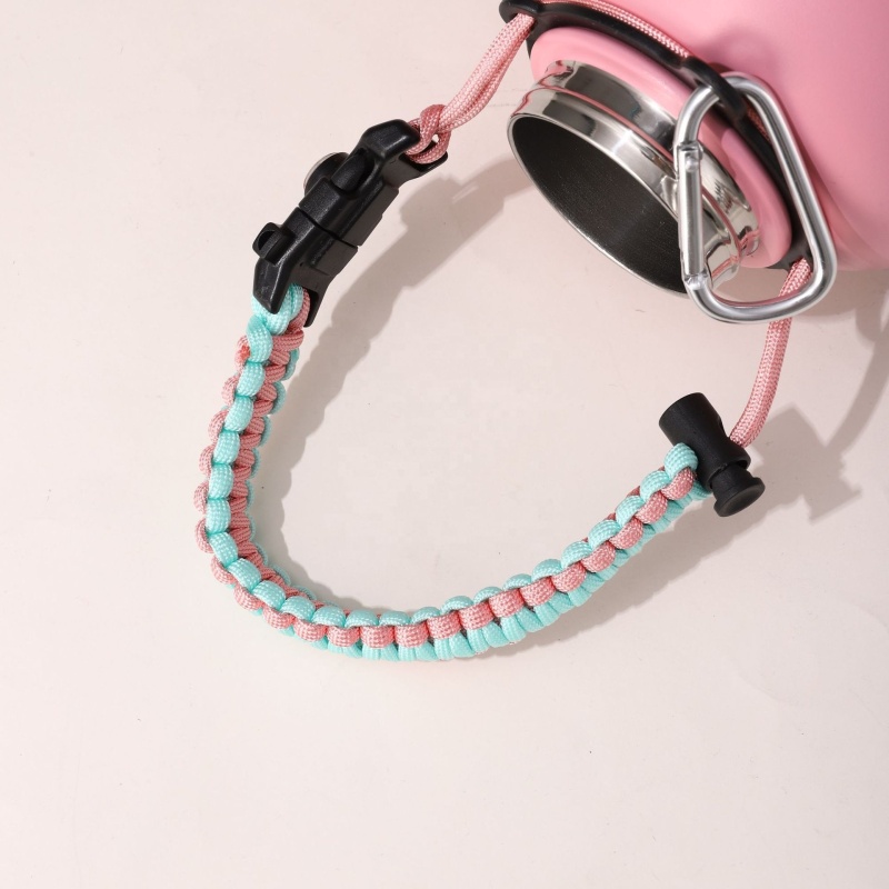 New Gradient Pink 304 Stainless Steel Large Cup Outdoor Gym Gallon Water Jug Outdoor Sport Water Kettle with a Carrying Rope