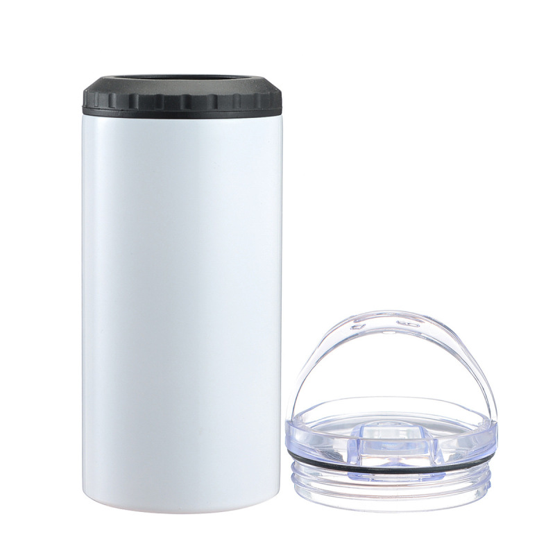 16oz Beer Double Wall Vacuum Insulated 4 in 1 Can Cooler Sublimation 12 oz Stainless Steel Silm Coffee Cooler Tumbler Cup