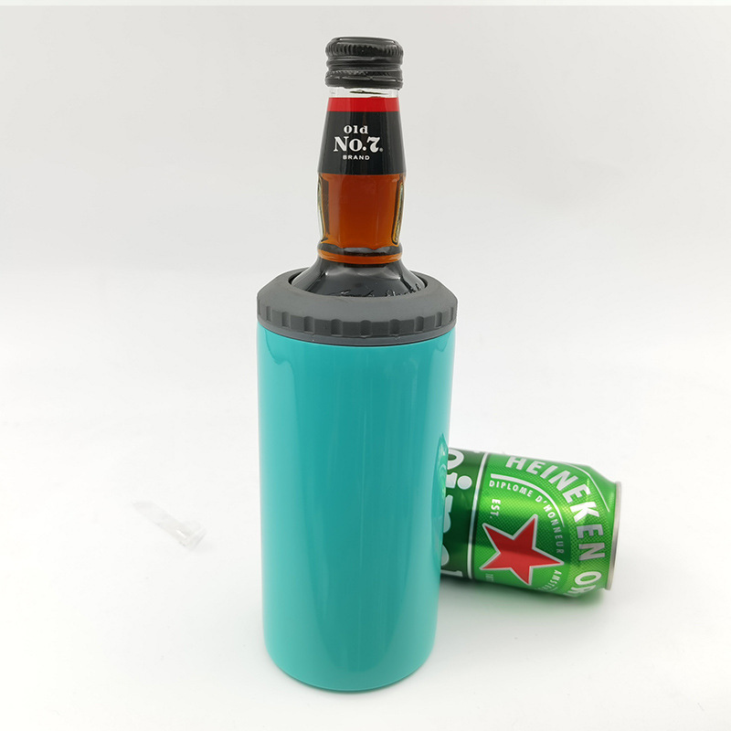 16oz Beer Double Wall Vacuum Insulated 4 in 1 Can Cooler Sublimation 12 oz Stainless Steel Silm Coffee Cooler Tumbler Cup