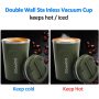 2023 New Popular Double Wall Stainless Steel Thermal Vacuum Cup Personalized Tumbler Insulated Coffee Tea Mug With Lid