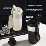 High-Value 304 Stainless Steel Vacuum Coffee Cup Handle Portable Insulated Cup Outdoor Car Travel Straw 6-12 Hours Thermal