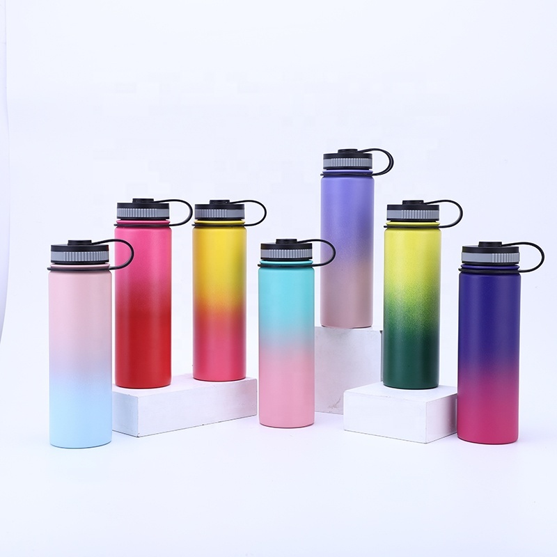 Wholesale Eco Friendly 12oz 18oz 22oz 25oz 32oz 64oz Double Wall Sport Vacuum Flask  Custom Stainless Steel Water Bottle