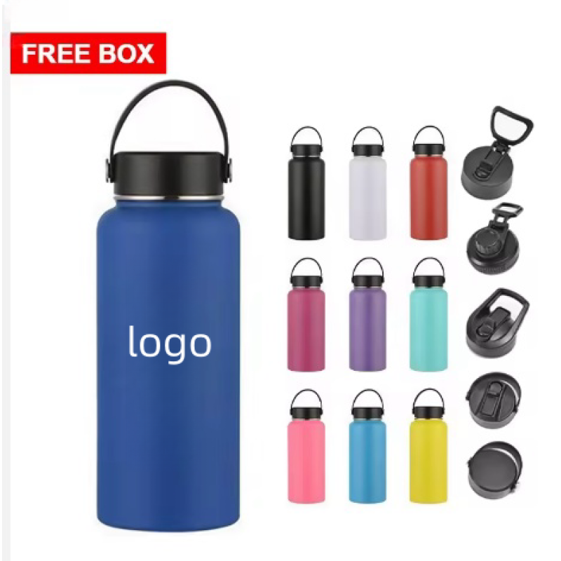Wholesale Eco Friendly 12oz 18oz 22oz 25oz 32oz 64oz Double Wall Sport Vacuum Flask  Custom Stainless Steel Water Bottle