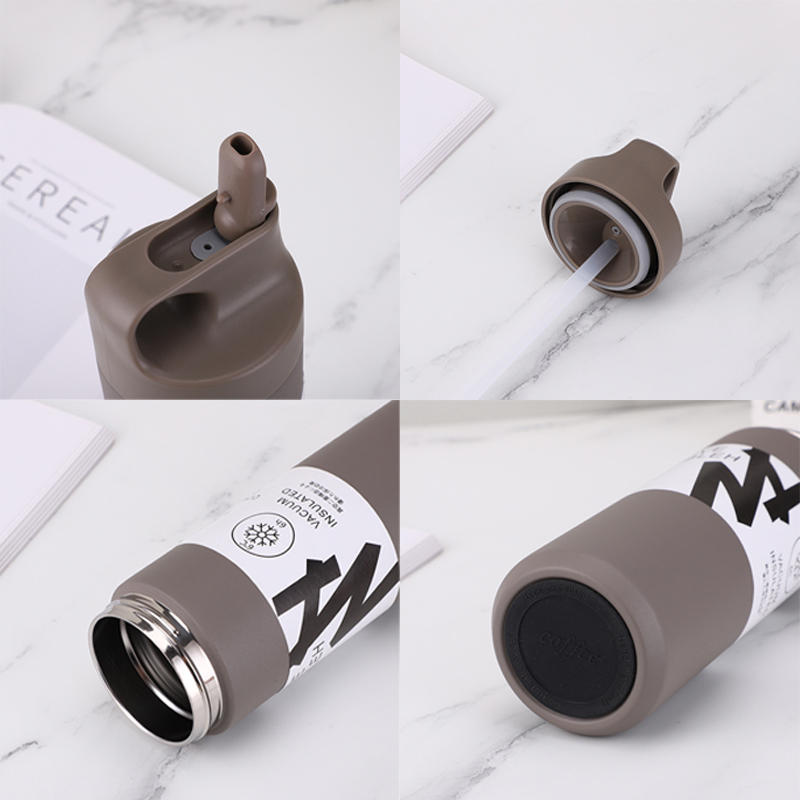 2024 New Cup 550ml Bouteille Personal Stainless Steel Vacuum Insulation Bottle Tumbler Cold/hot Thermal Thermo with Straw