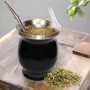 8 oz Factory Supply Stainless Steel Tea Mug Custom Logo Yerba Mate Cup Bombilla Set Argentina Tumbler with Straw Spoon Accessory