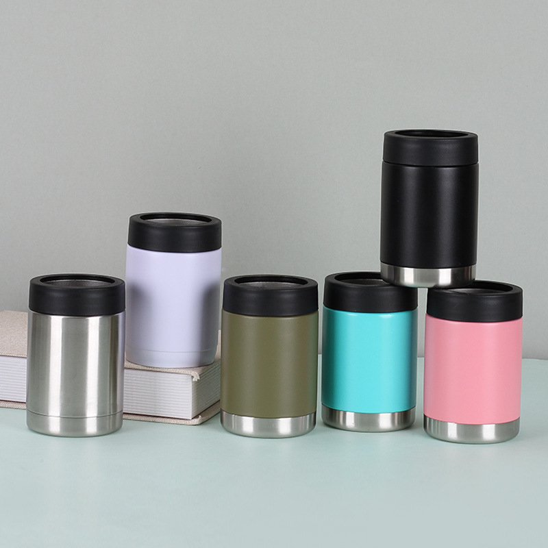 12oz Stainless Steel Tumbler Mug Double Wall Insulated Travel Drinking Customizable Logo Hot Beer Wine Slim Can Cooler Gift