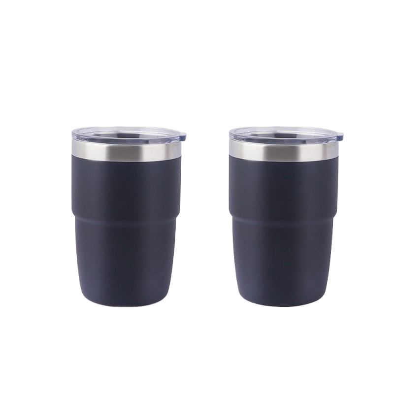 Cute Mini 8oz Double Wall Insulated Stainless Steel Tumbler Coffee Milk Mug Cup with Magnetic Lids for Hot & Cold Storage