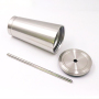 16oz Sport Metal Termos Double Wall Vacuum Water Bottle Drink Coffee Cup Outdoors Driving Travel Tumbler Mug with Straw