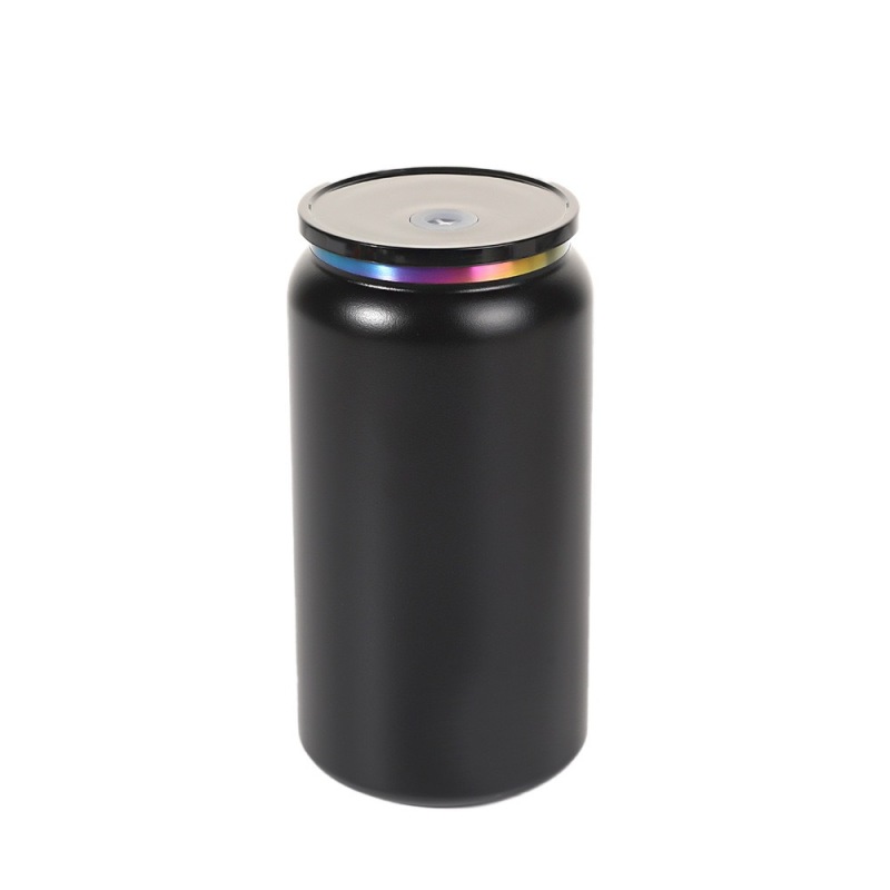 16oz Double Wall Insulated Ice Tumbler Mug Gold Plated Can Cups Pudding Colorful Powder Coated Soda Beer Stainless Steel Tumbler