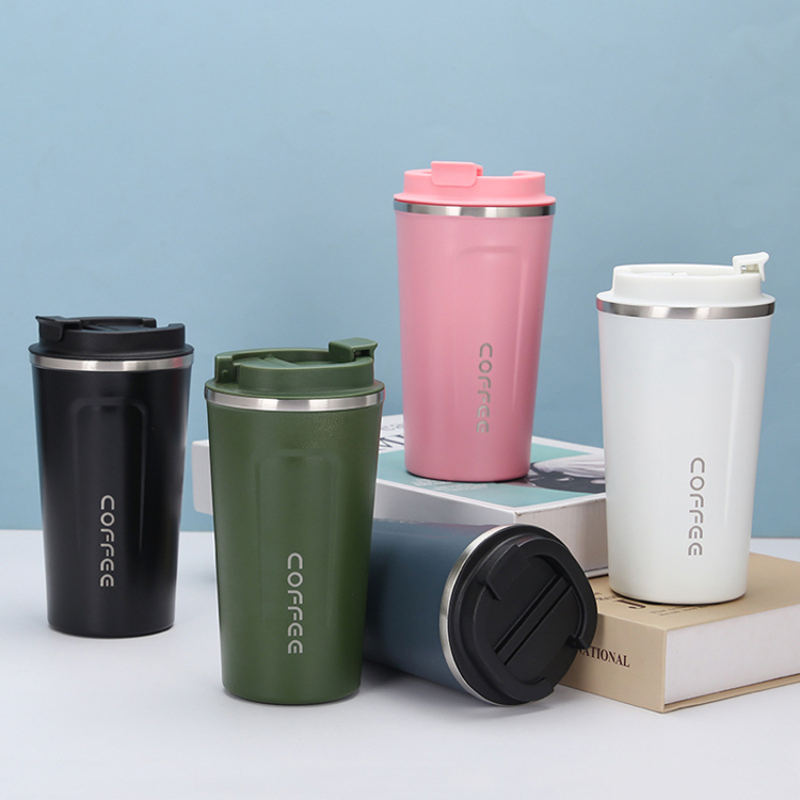 Wholesale Custom 510ml Portable Mug Stainless Steel Double Wall Insulated Travel Mug Thermal Coffee Mug Tumbler with Lid