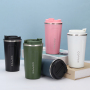 Wholesale Custom 510ml Portable Mug Stainless Steel Double Wall Insulated Travel Mug Thermal Coffee Mug Tumbler with Lid