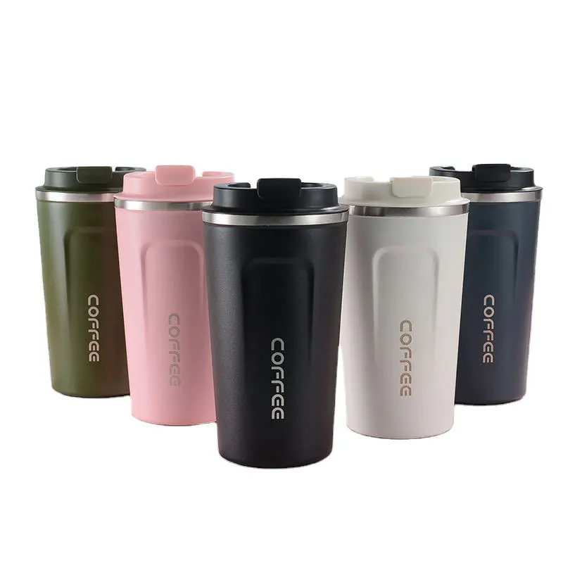 Wholesale Custom 510ml Portable Mug Stainless Steel Double Wall Insulated Travel Mug Thermal Coffee Mug Tumbler with Lid