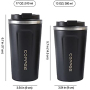 Wholesale Custom 510ml Portable Mug Stainless Steel Double Wall Insulated Travel Mug Thermal Coffee Mug Tumbler with Lid