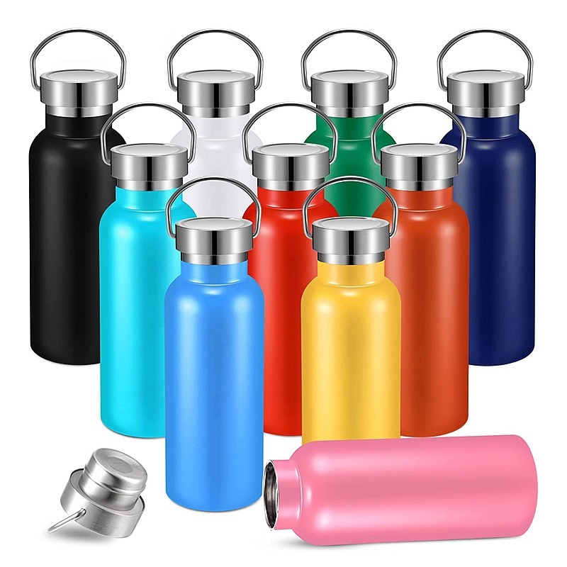 17oz Double Wall Stainless Steel Insulated Travel Sports Water Bottle Vacuum Seal Leakproof Lid for Eco-Friendly