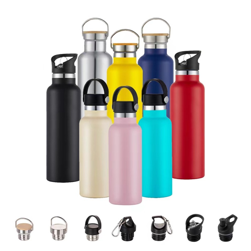 17oz Double Wall Stainless Steel Insulated Travel Sports Water Bottle Vacuum Seal Leakproof Lid for Eco-Friendly