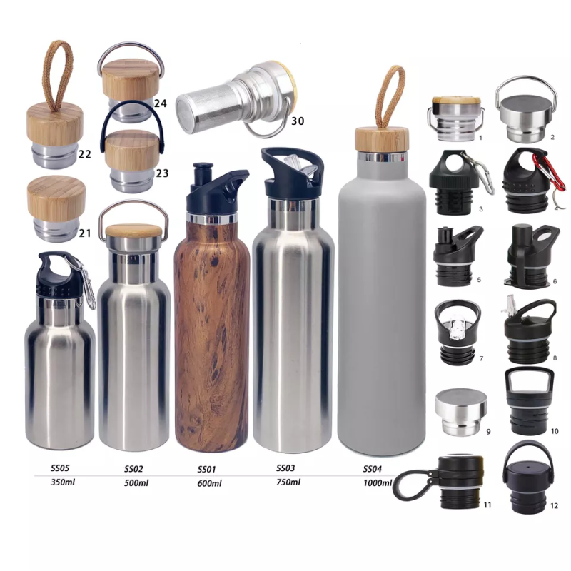 17oz Double Wall Stainless Steel Insulated Travel Sports Water Bottle Vacuum Seal Leakproof Lid for Eco-Friendly