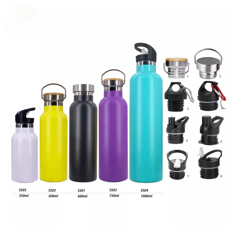 17oz Double Wall Stainless Steel Insulated Travel Sports Water Bottle Vacuum Seal Leakproof Lid for Eco-Friendly