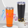 16oz 20oz Leak-proof Music Cup Coffee/Beer Bluetooth Speaker Tumbler Mug Creative Custom Logo Sport Gym Smart Water Bottle