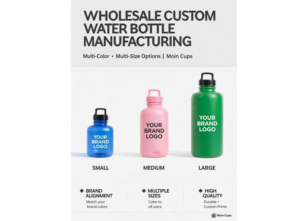 Wholesale custom water bottle manufacturing with multi-color and multi-size options?