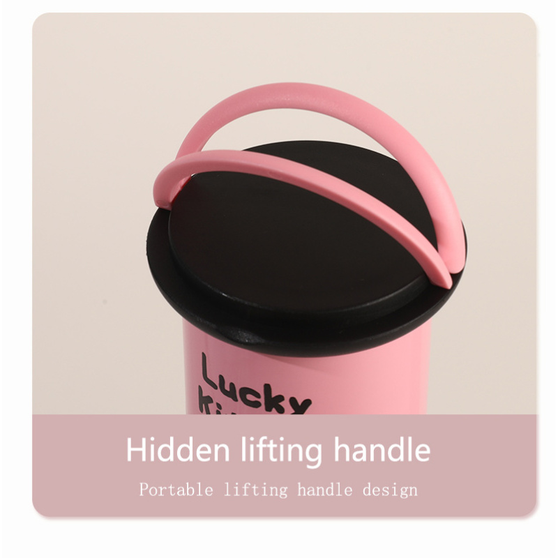 Portable stainless steel insulated travel cup, outdoor fashionable thermos bottle, water bottle, portable coffee cup and water bottle, mushroom cup