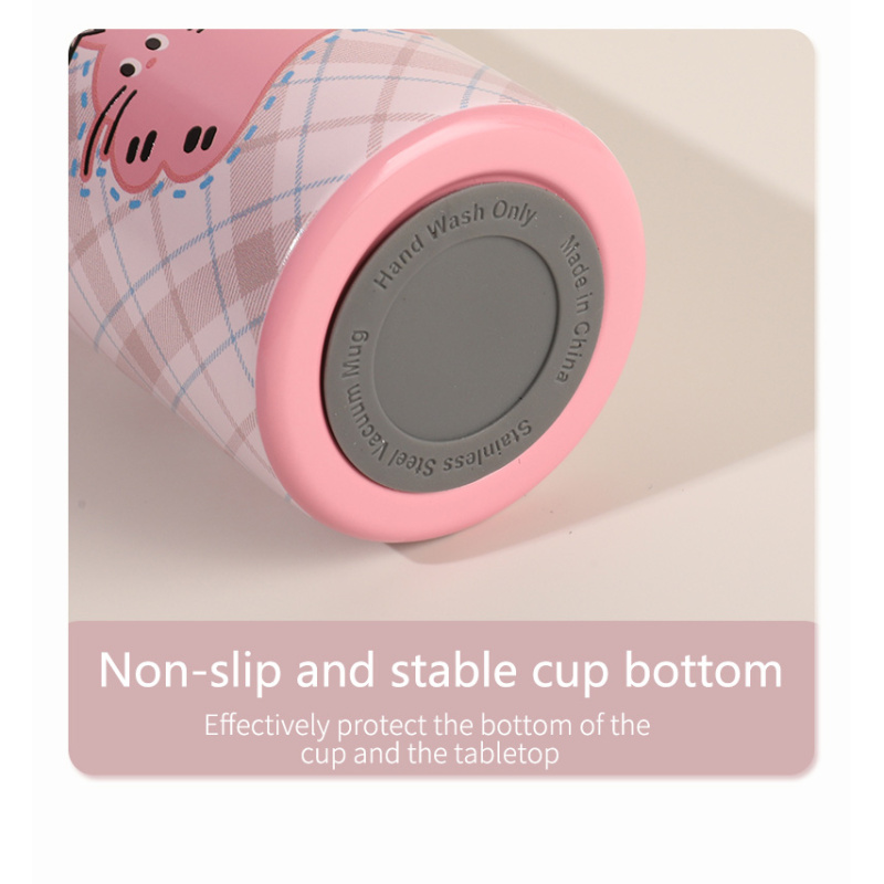 Portable stainless steel insulated travel cup, outdoor fashionable thermos bottle, water bottle, portable coffee cup and water bottle, mushroom cup