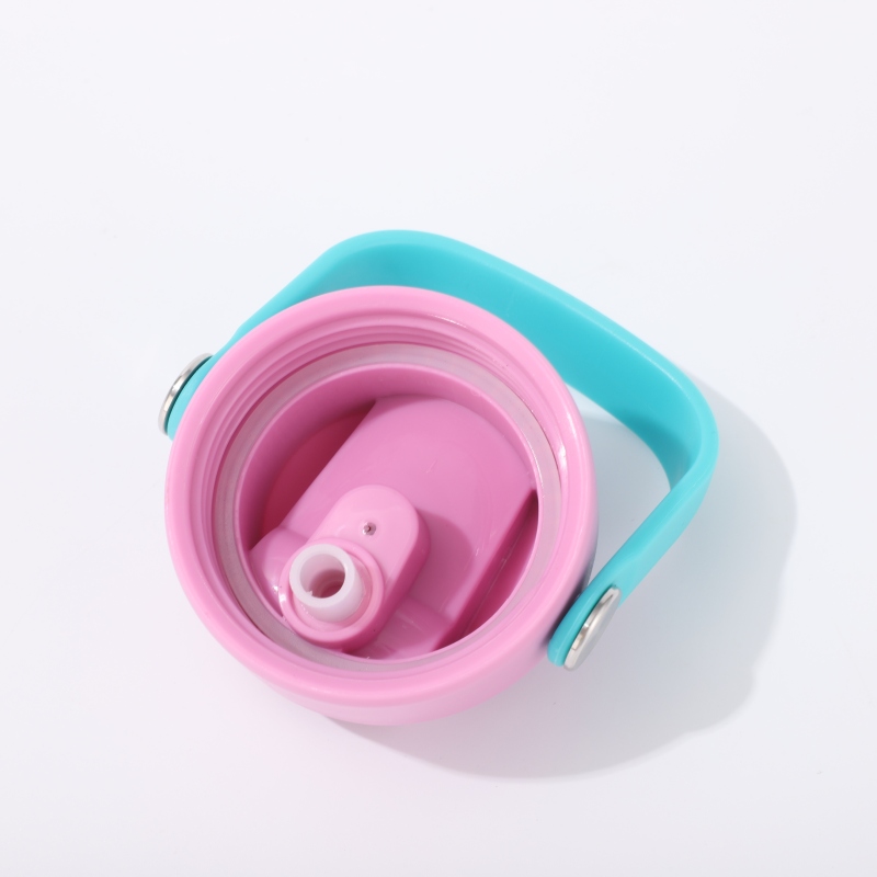 12 16 ounces cartoon children's bottle hot drinking water bottle double-wall vacuum insulated stainless steel children's water bottle with straw lid