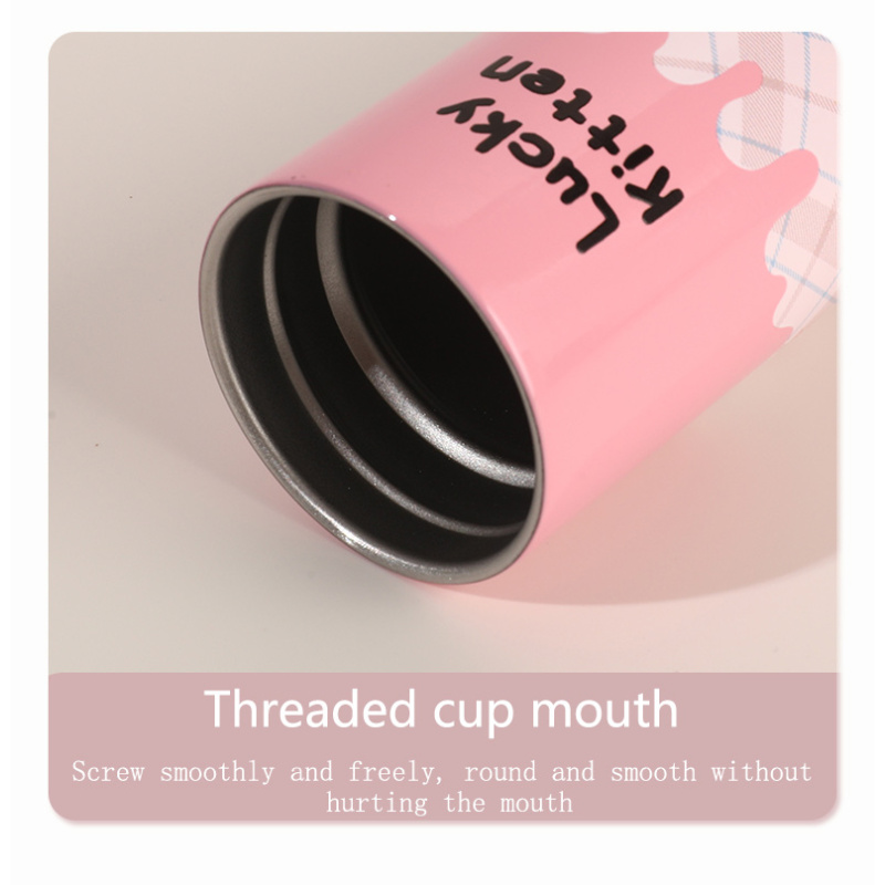 Portable stainless steel insulated travel cup, outdoor fashionable thermos bottle, water bottle, portable coffee cup and water bottle, mushroom cup