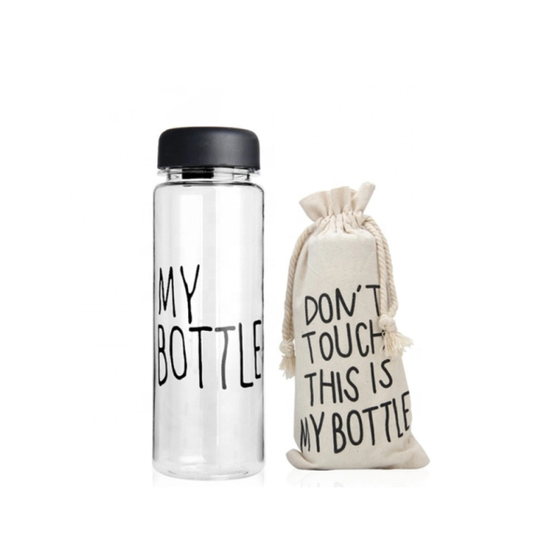 18oz Transparent Plastic Daily Use My Water Bottle With Dome Lid Fruit Tumbler Cup Outdoor Sport Travel Cup Easy to Carry Bottle