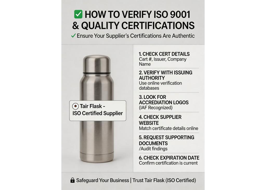 How can I verify the authenticity of ISO9001 and other quality certifications?