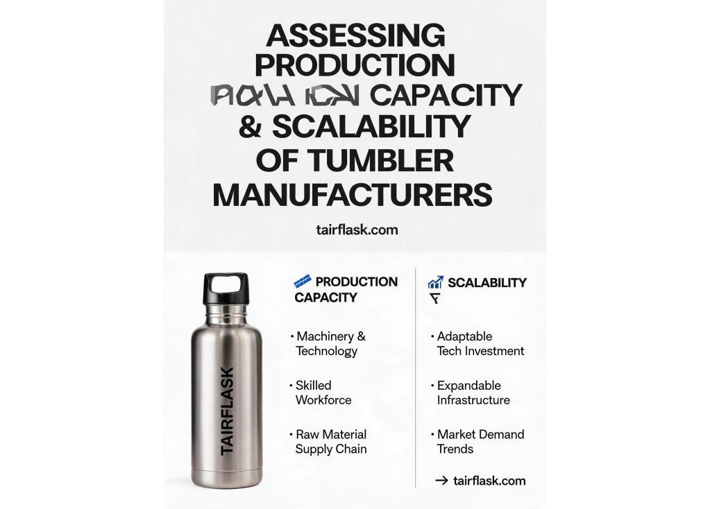 How do I assess the production capacity and scalability of a tumbler manufacturer?