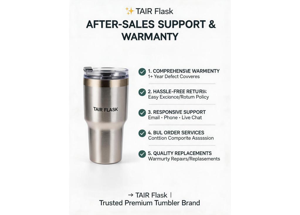 What after-sales support and warranty policies do premium tumbler suppliers typically offer?