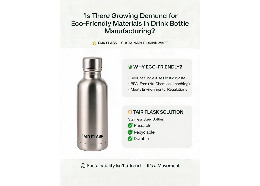 Is there growing demand for eco-friendly materials in drink bottle manufacturing?