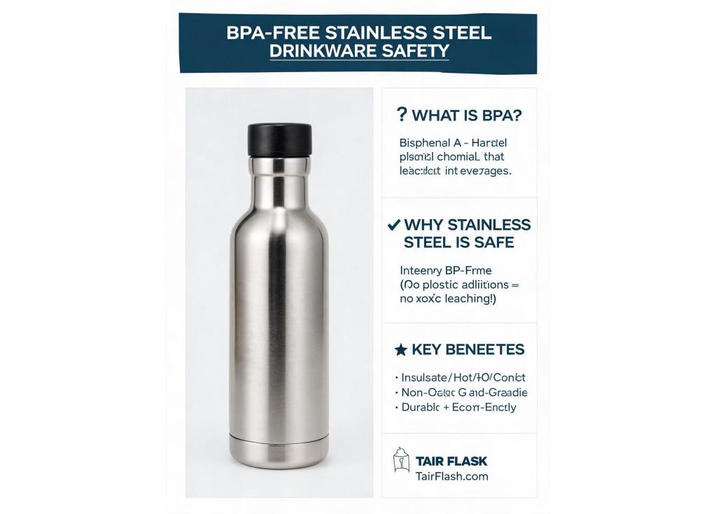 What does BPA free certification mean for stainless steel drinkware safety?