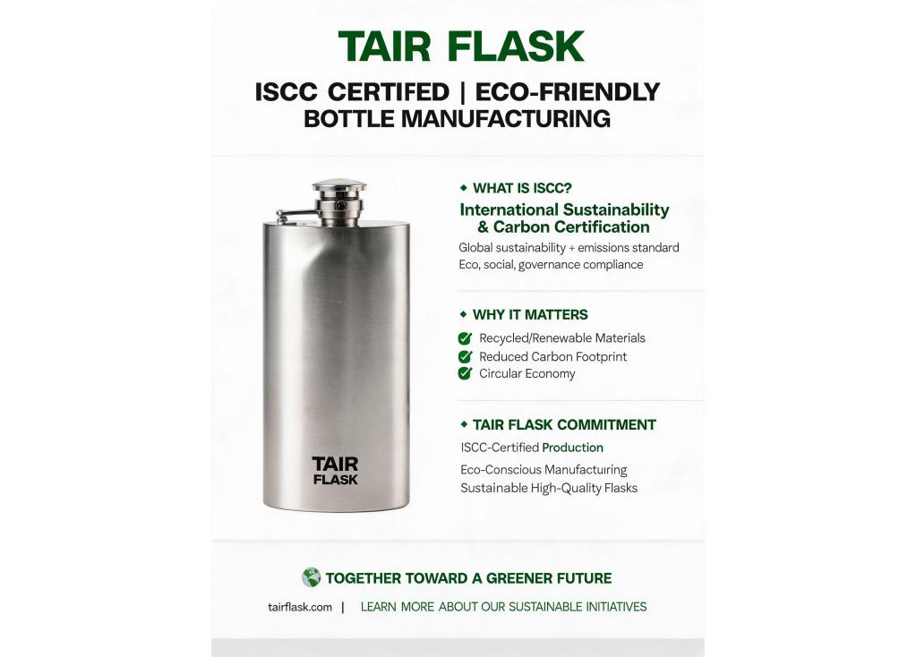 How does ISCC certification relate to eco-friendly bottle manufacturing?