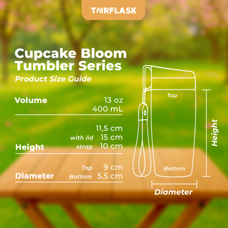 Tairflask Cupcake Bloom Series Tumbler 400ml