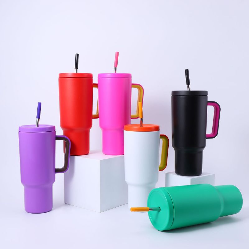 40oz Large Capacity Vehicle-mounted Sports Tumbler Thermos Double-layer Insulation Vacuum Flask 304 Stainless Steel Water Bottle