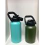 Custom Logo 64oz/50oz Stainless Steel Double Wall Insulated Vacuum Flask Powder Coated Sports Water Tumbler Premium Tote for