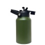 Custom Logo 64oz/50oz Stainless Steel Double Wall Insulated Vacuum Flask Powder Coated Sports Water Tumbler Premium Tote for