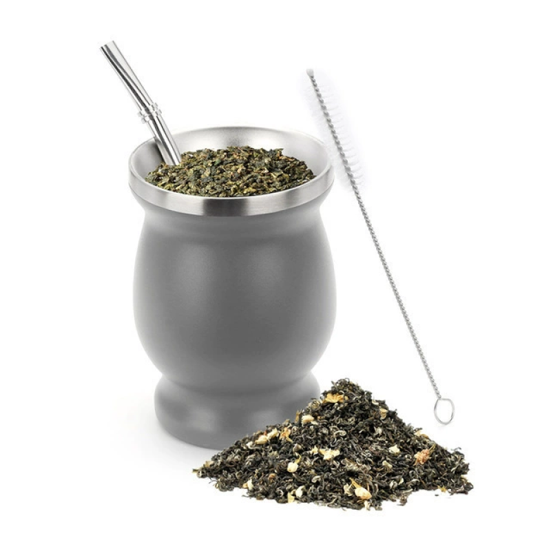 Customizable 8oz Stainless Steel Bambilla Straw Brush Classic Home for Mugs Yerba Mate Tea Cup Hot & Cold Business Gifts