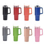 40oz Stainless Steel Tumbler with Handle and Straw Popular Car-Friendly Anti-Scratch Slip Customized Logo Option