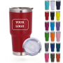 Custom Logo 30oz Powder Coated Double Wall Stainless Steel Vacuum Insulated Travel Tumblers Ceramic Cups Lids Straws for Regular