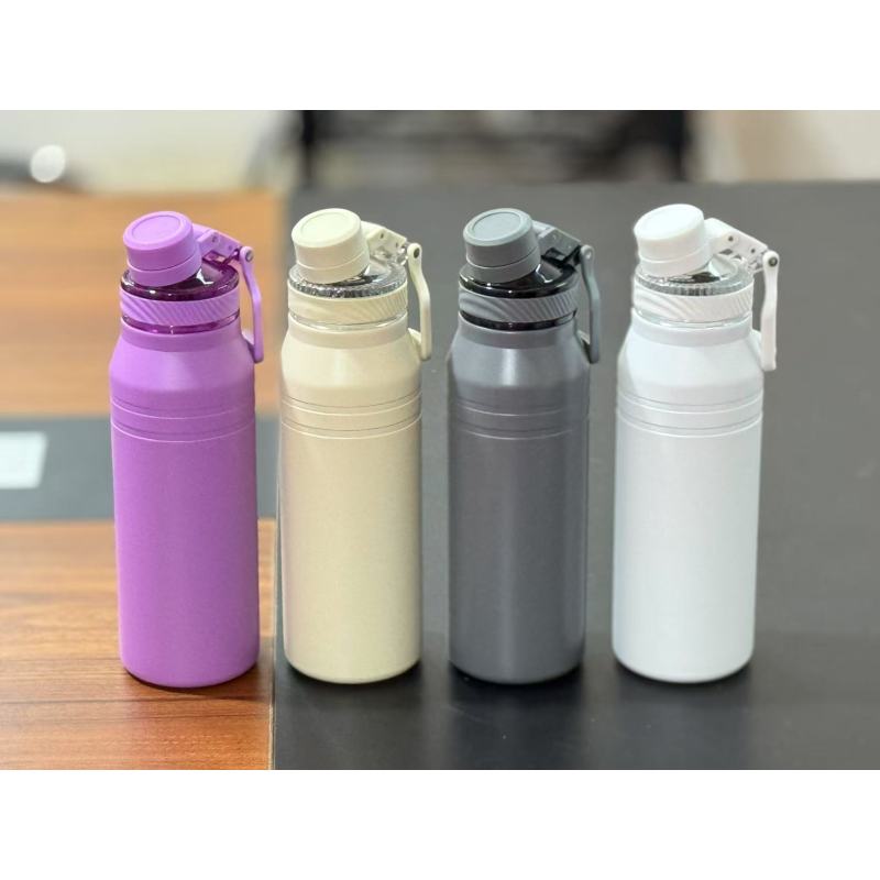 Portable 600ml Double Wall Stainless Steel Water Flask Travel Tumbler Insulated Vacuum Bottle With Handle for Business Gifts